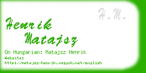 henrik matajsz business card